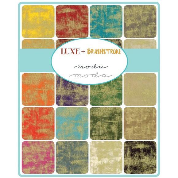 Luxe Brushstroke Classic Metallic Layer Cake by Moda 10 inch Tiles - Picture 1 of 7